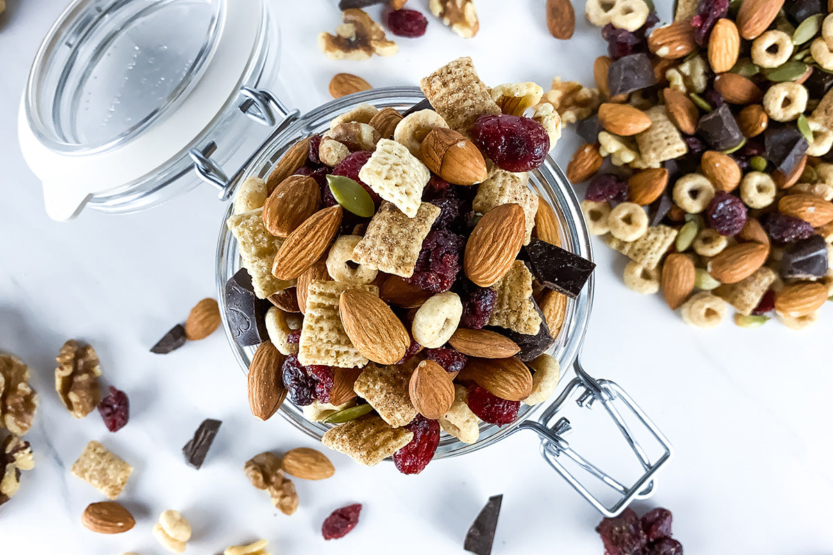 Almond, Cranberry, Chocolate & Cereal Trail Mix