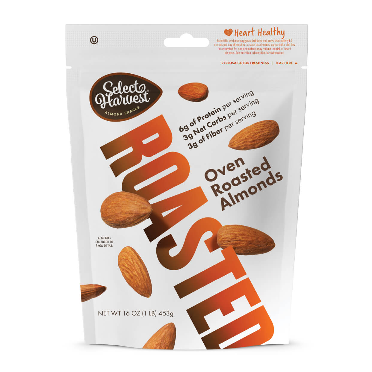 Oven Roasted Almonds, Unsalted