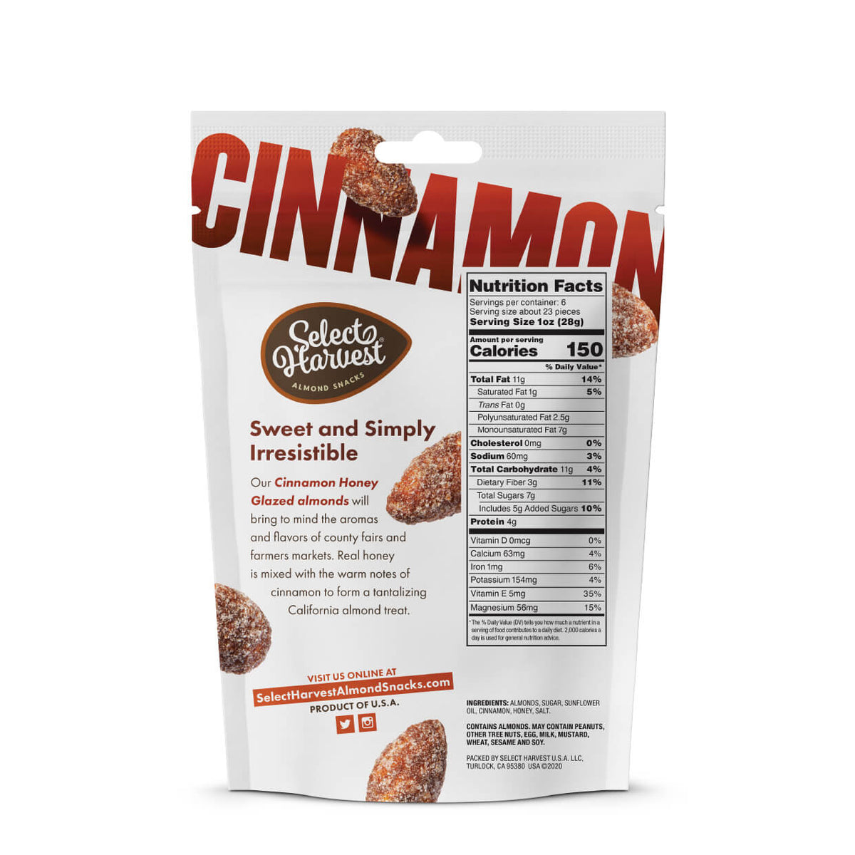 Cinnamon Honey Glazed California Almonds