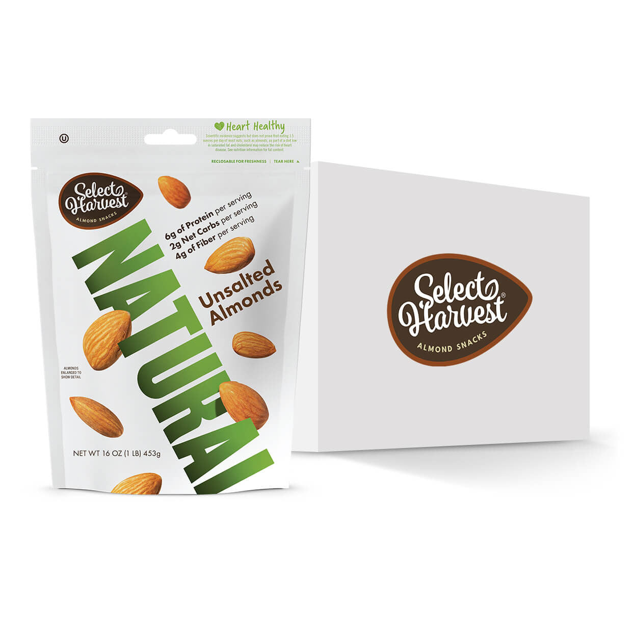 Natural Whole Almonds, Unsalted - Case
