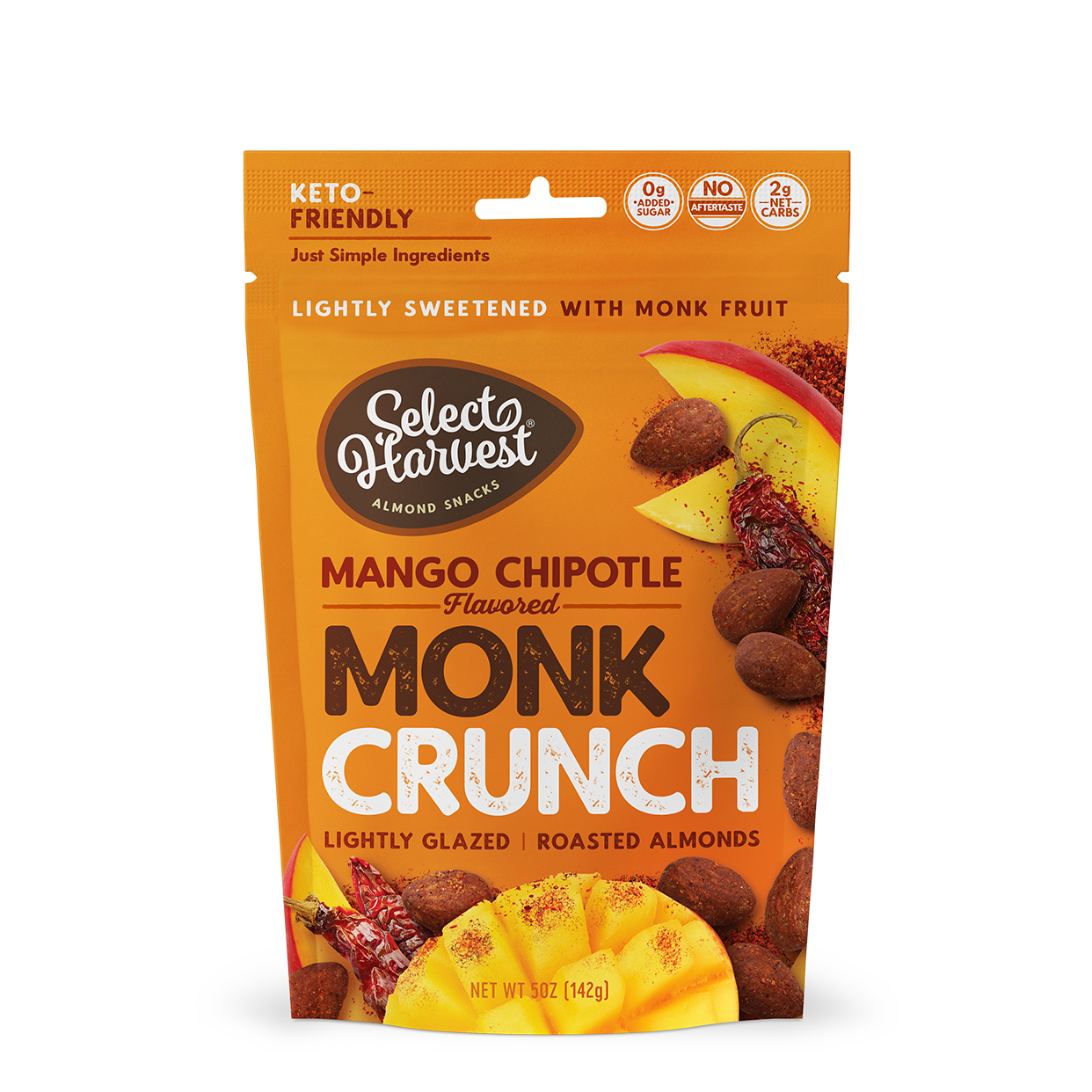Maple Monk Crunch - California almonds sweetened with Monk Fruit