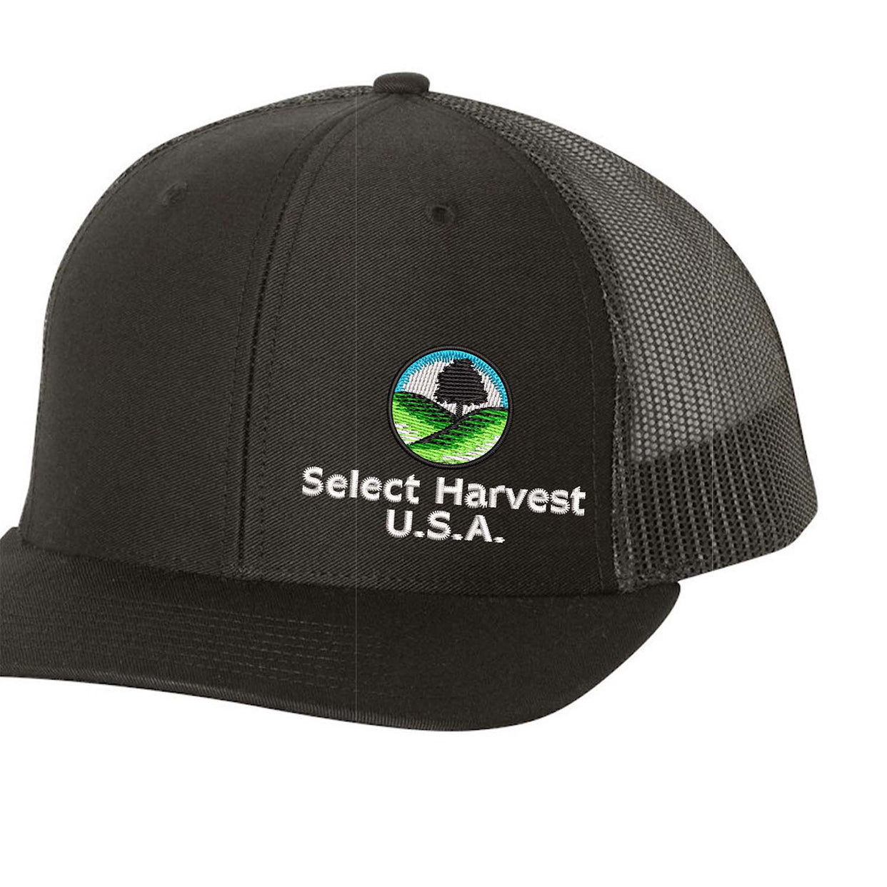 Snap Back Trucker Hat, Select Harvest USA logo