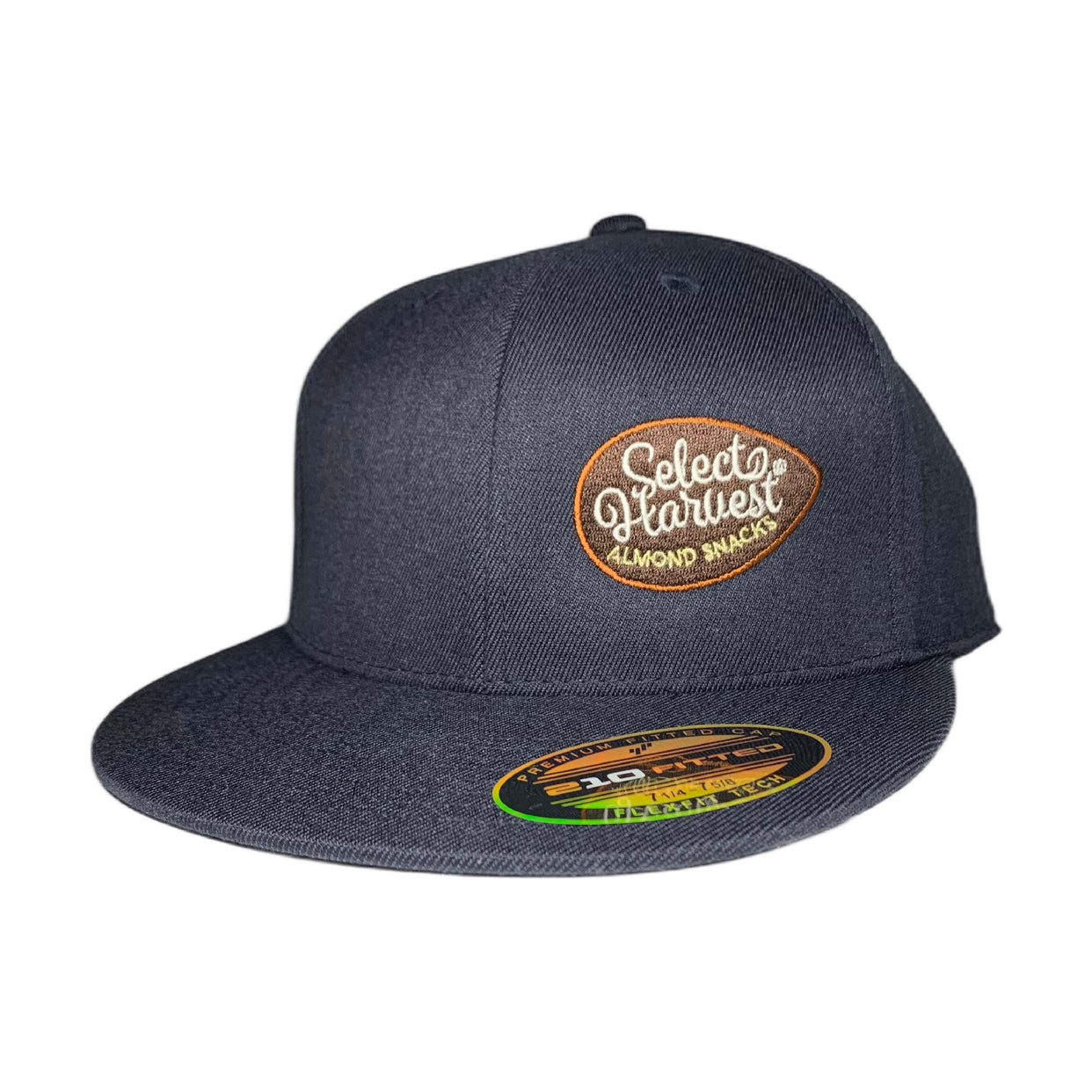 Fitted Hat, Solid Material, Select Harvest Almond Snacks logo