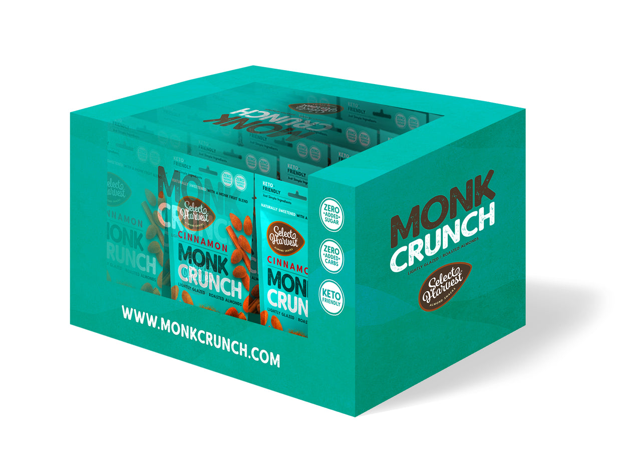 Case - Monk Crunch - Cinnamon- 5 oz Pouch - 15 ct. DRP